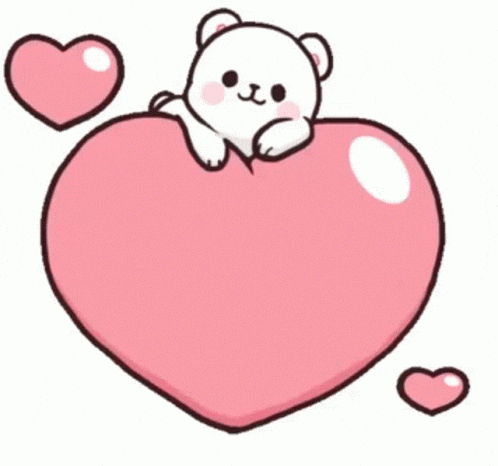 white bear on heart